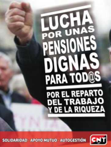 Cartel contra las pensiones